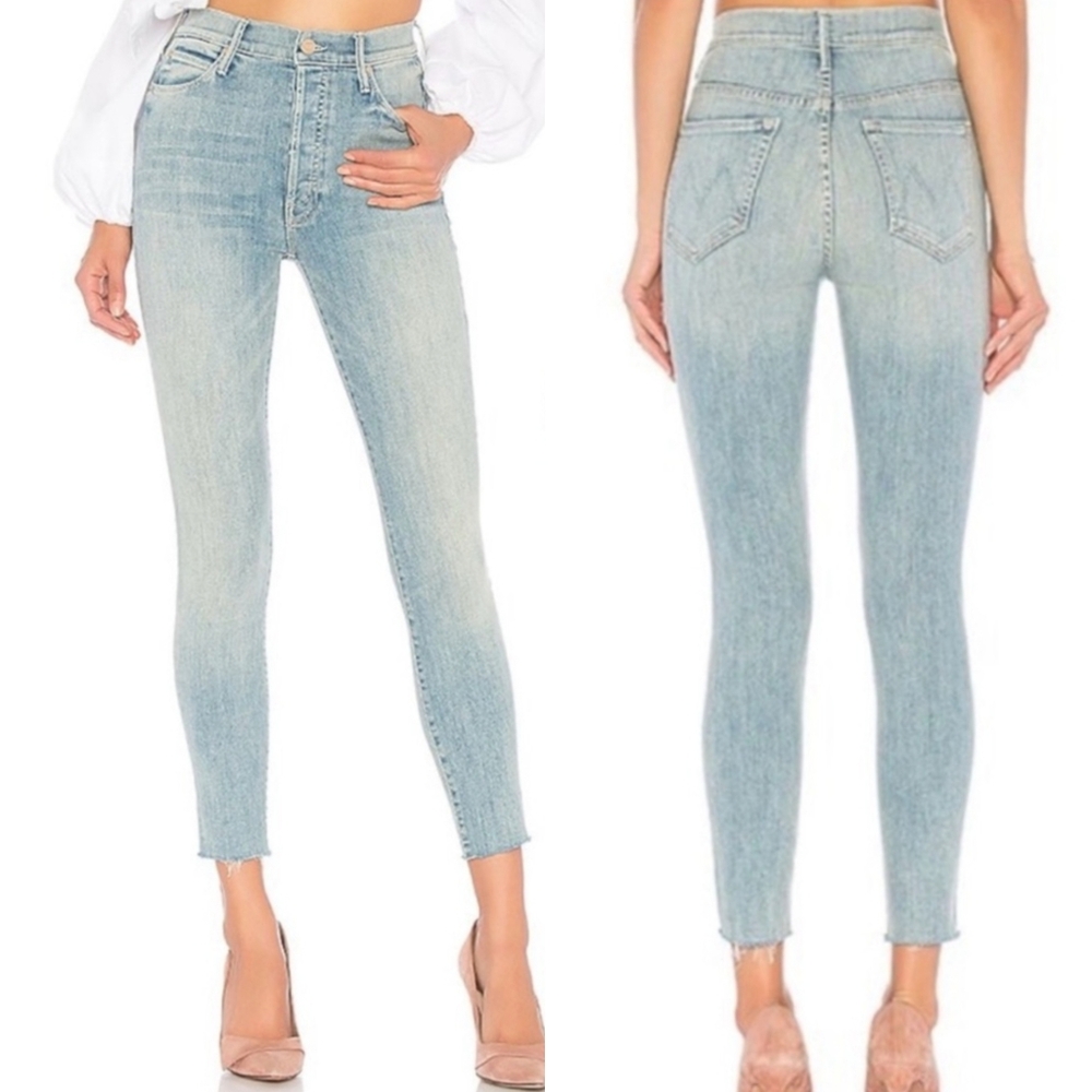 Mother Stunner Ankle Fray Tinge Jeans Size 24